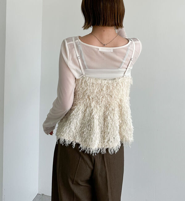 archives「カットフェザービスチェ&times;シアーカットＴＯＰＳＳＥＴ」|カーディガン|