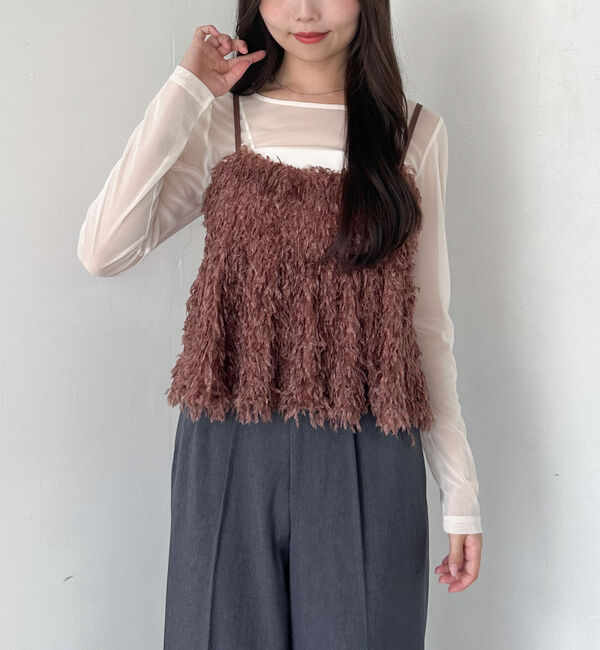 archives「カットフェザービスチェ&times;シアーカットＴＯＰＳＳＥＴ」|カーディガン|