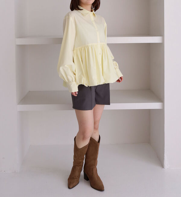 archives「【ＯＮかわ】バルーンペプラムシャツ」|シャツ・ブラウス|
