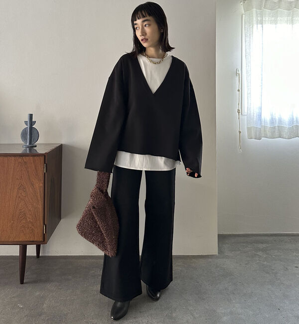 Doux archives「ＵＳコットンロンＴｅｅレイヤードスウェット」|カーディガン|