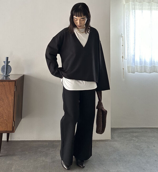 Doux archives「ＵＳコットンロンＴｅｅレイヤードスウェット」|カーディガン|