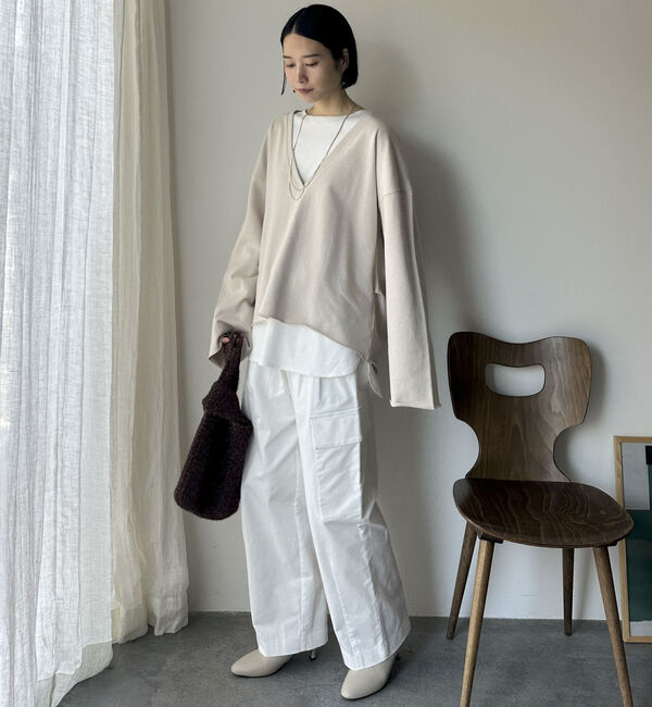 Doux archives「ＵＳコットンロンＴｅｅレイヤードスウェット」|カーディガン|