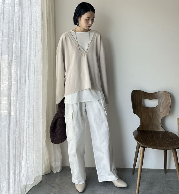 Doux archives「ＵＳコットンロンＴｅｅレイヤードスウェット」|カーディガン|