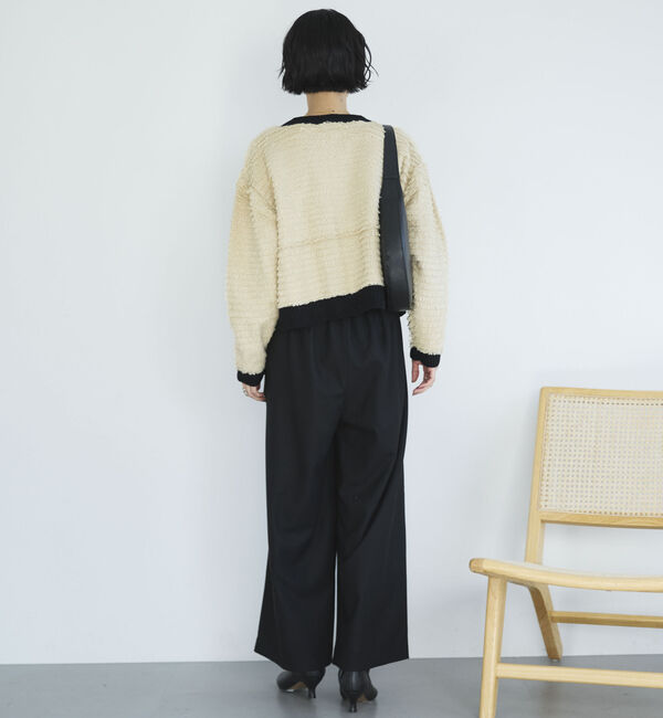 Doux archives「バイカラーループヤーンニットカーディガン」|カーディガン|