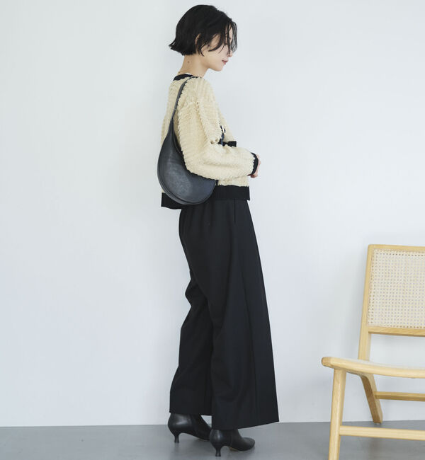 Doux archives「バイカラーループヤーンニットカーディガン」|カーディガン|