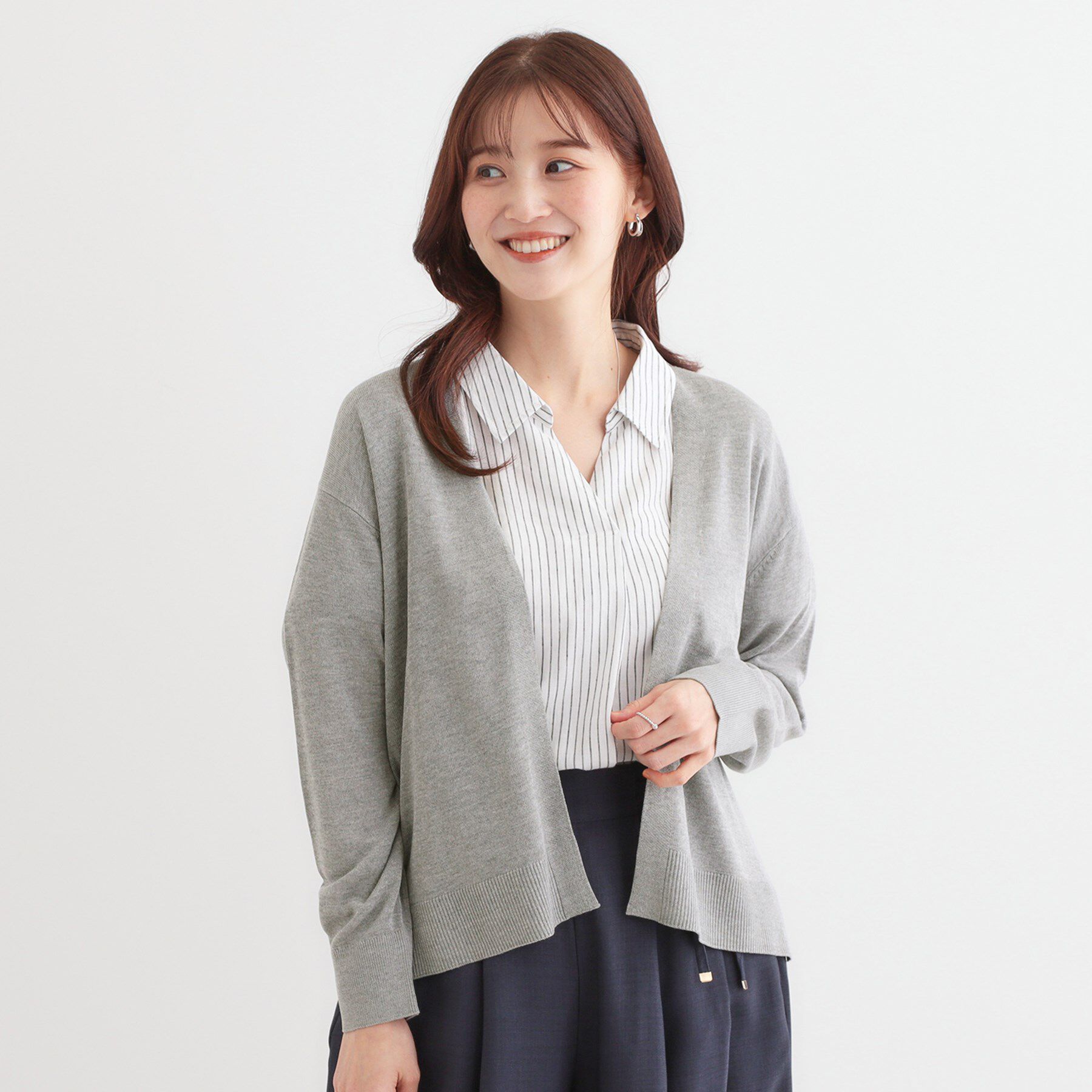 SHOO･LA･RUE「【洗える/UV】明日も着たくなる ニットカーディガン」|カーディガン|