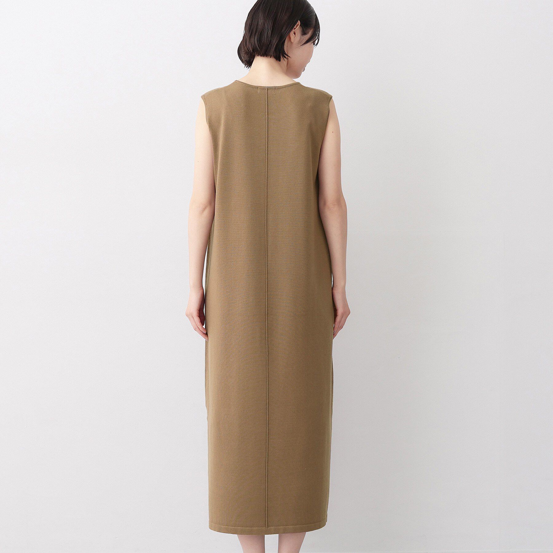 Dessin「【2点セット・洗える】ニットカーディガン&times;ノースリーブワンピース」|ワンピース|