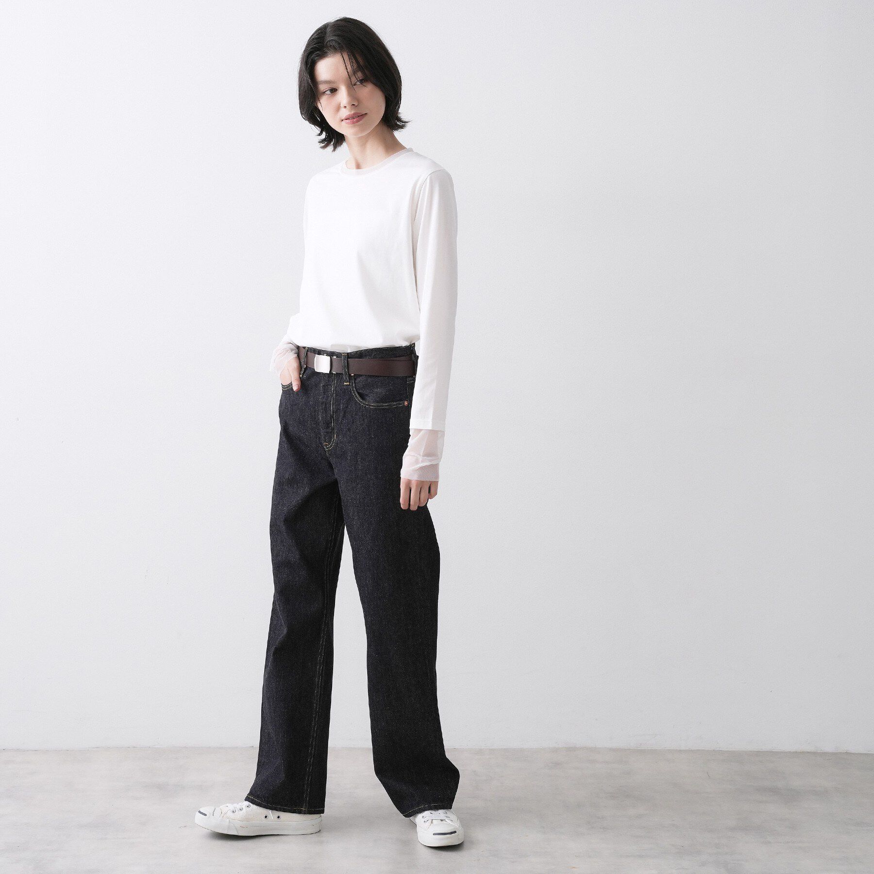 Dessin「【洗える】シアーチュールポイントカットソー」|Tシャツ・カットソー|