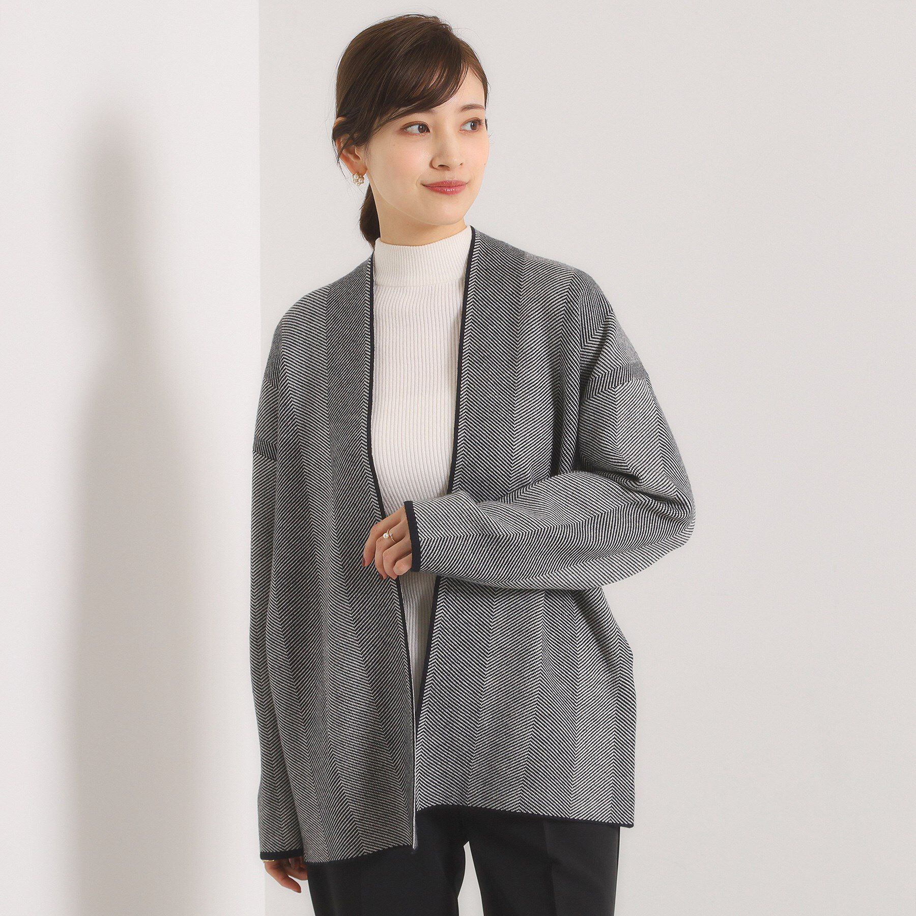 ITS&rsquo;DEMO「【手洗い可】Wジャカードコーディガン」|カーディガン|