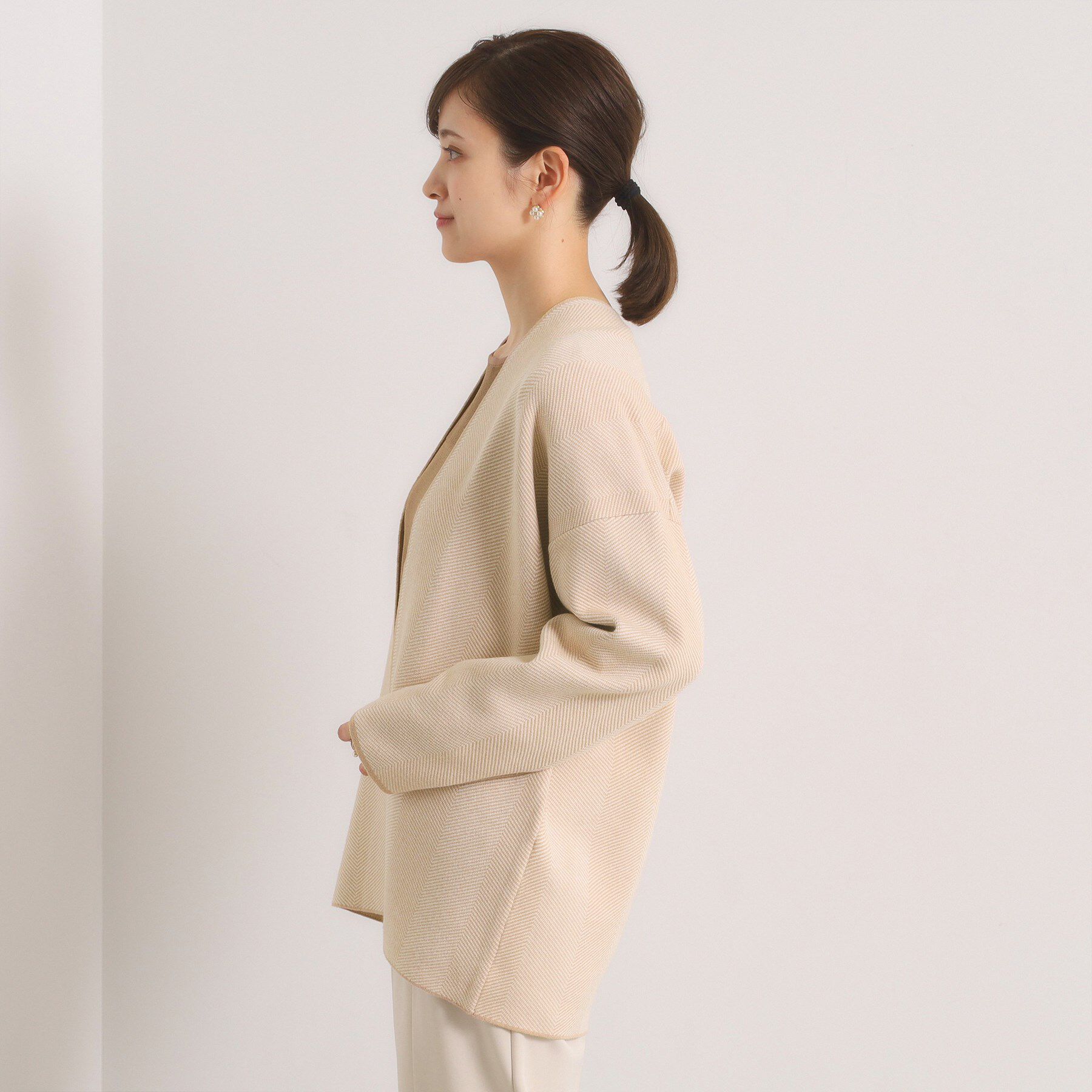 ITS&rsquo;DEMO「【手洗い可】Wジャカードコーディガン」|カーディガン|