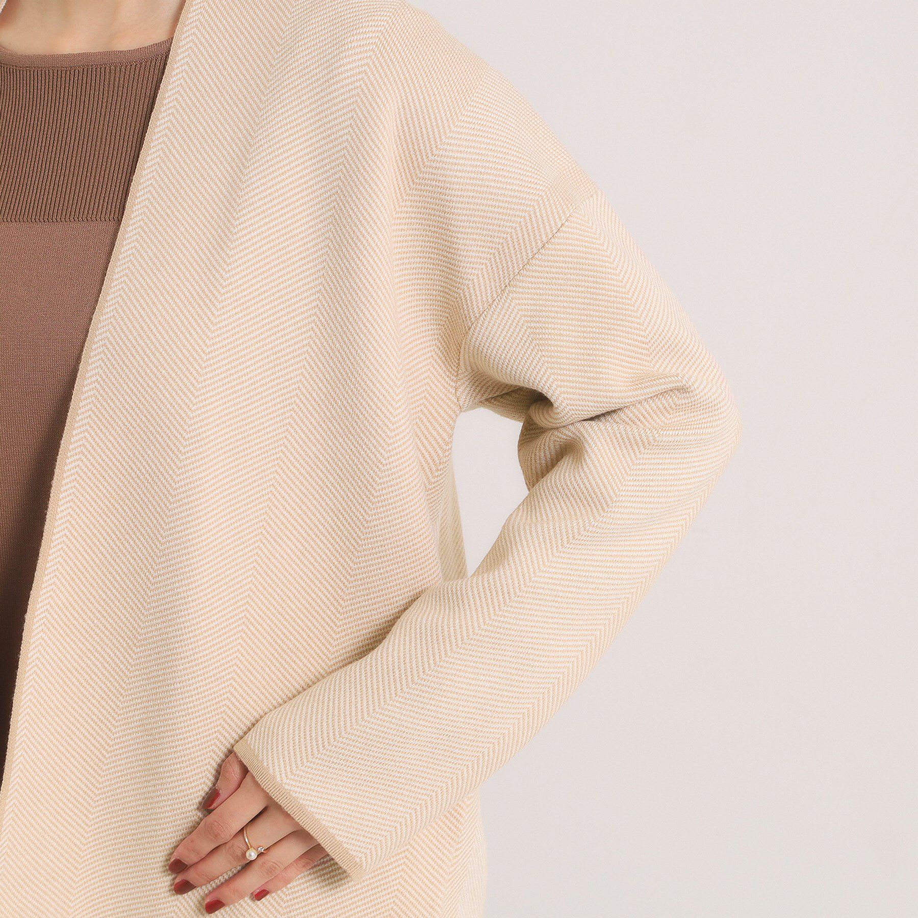 ITS&rsquo;DEMO「【手洗い可】Wジャカードコーディガン」|カーディガン|