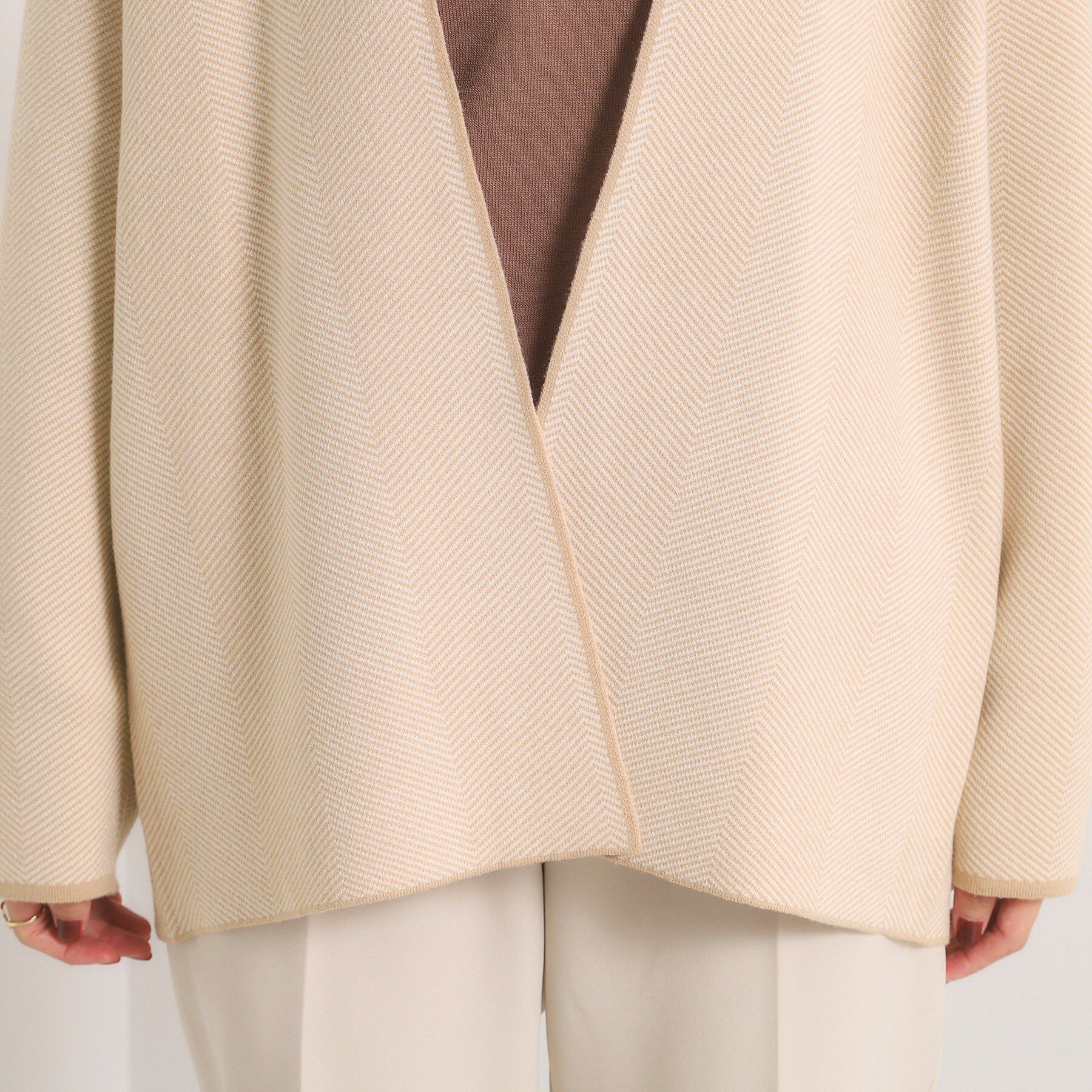 ITS&rsquo;DEMO「【手洗い可】Wジャカードコーディガン」|カーディガン|