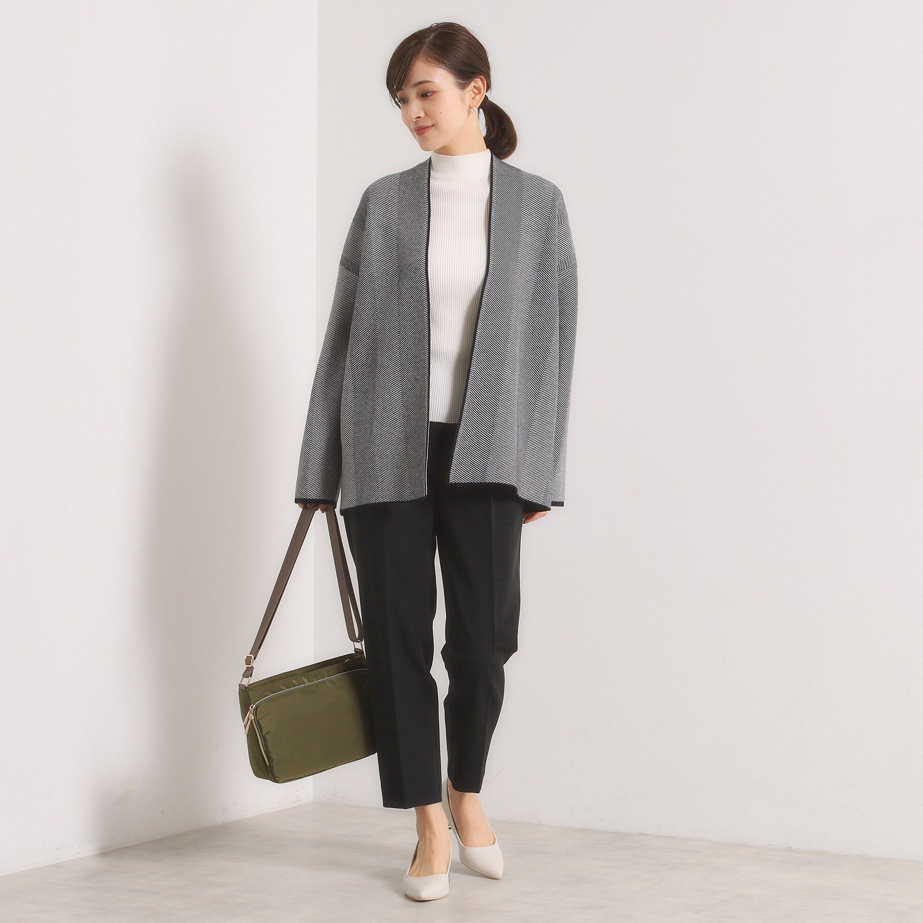 ITS&rsquo;DEMO「【手洗い可】Wジャカードコーディガン」|カーディガン|