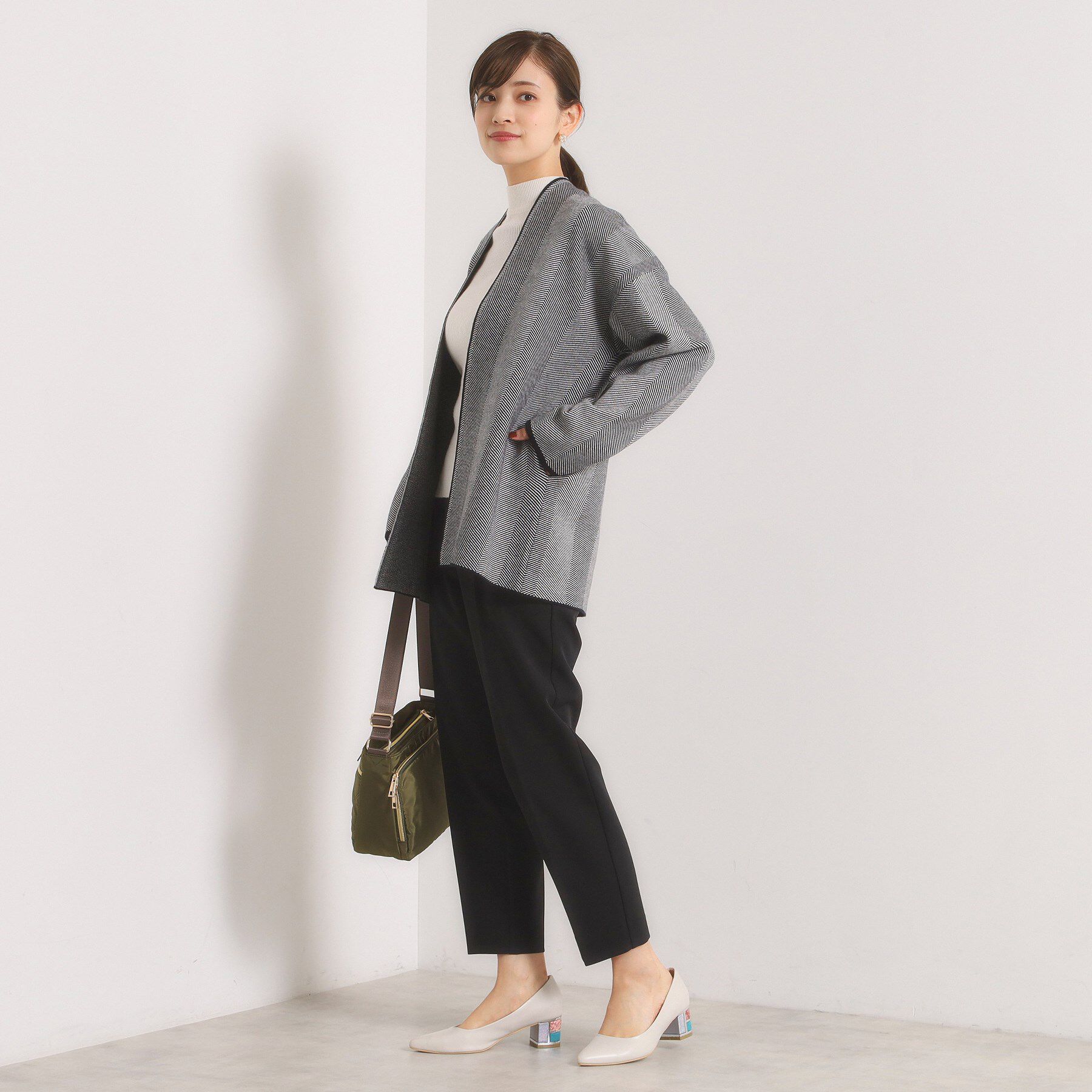 ITS&rsquo;DEMO「【手洗い可】Wジャカードコーディガン」|カーディガン|