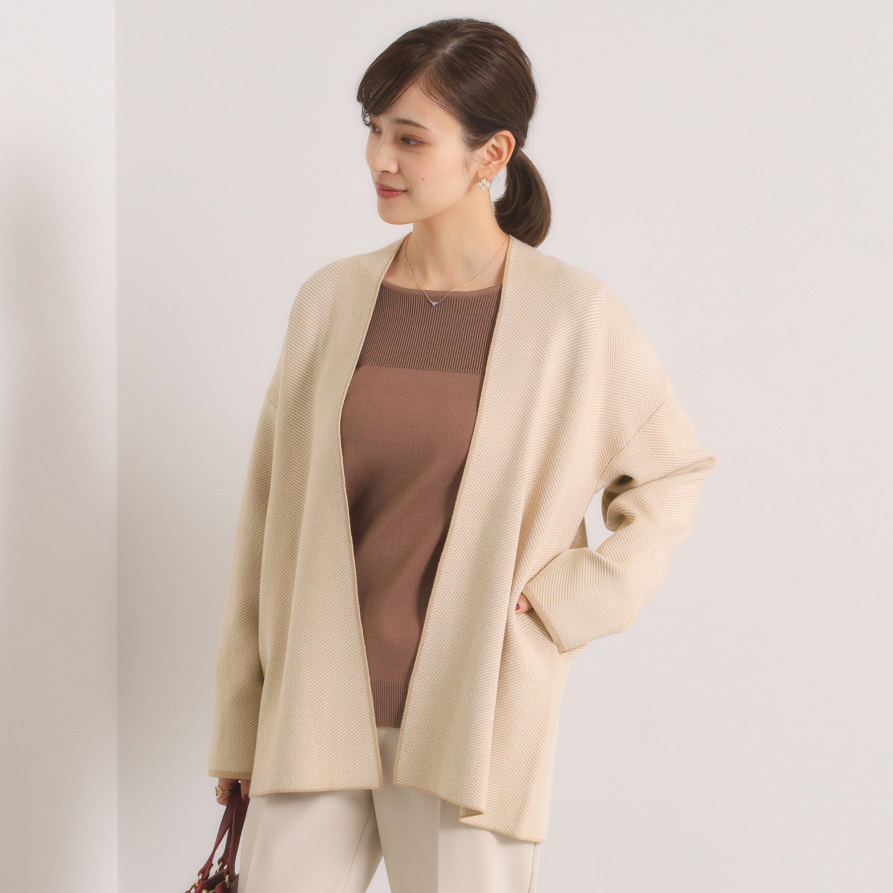 ITS&rsquo;DEMO「【手洗い可】Wジャカードコーディガン」|カーディガン|