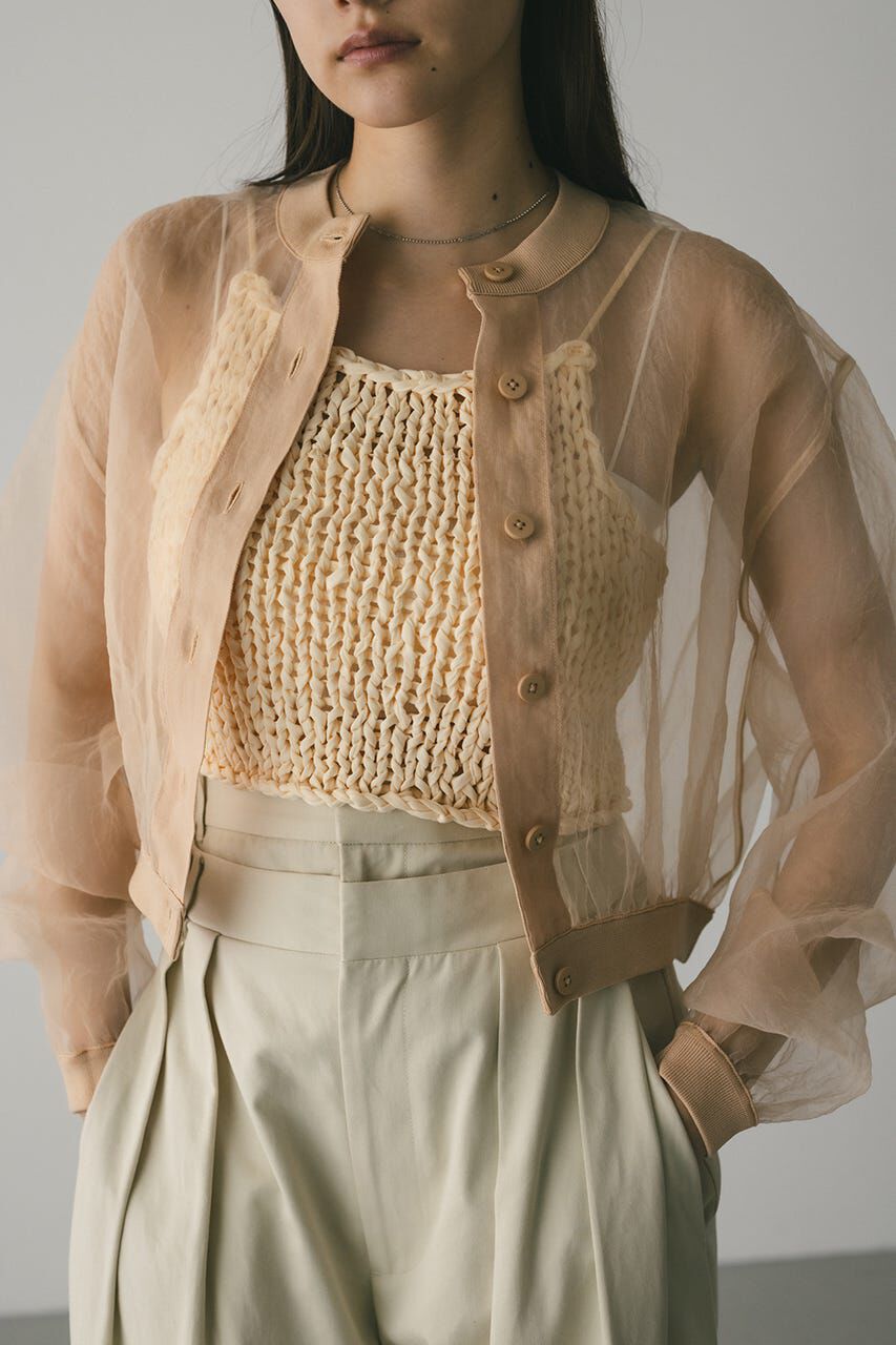 STYLEMIXER「シアーコンビネーションカーディガン」|カーディガン|