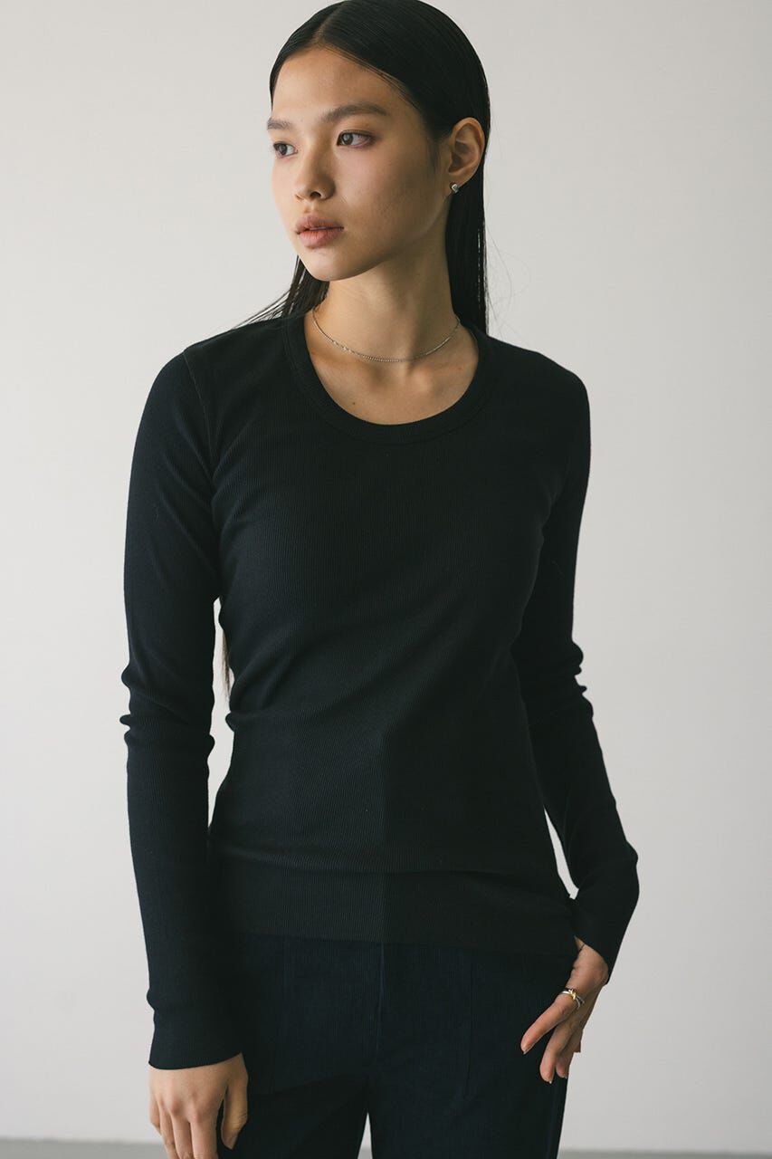 STYLEMIXER「ラウンドネックロンT」|Tシャツ・カットソー|BLK