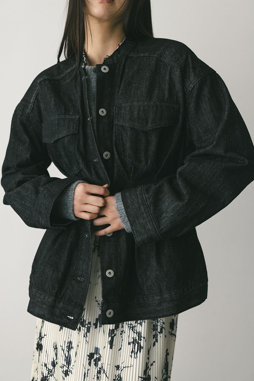 STYLEMIXER「ペプラムデニムジャケット」|デニムジャケット|BLK