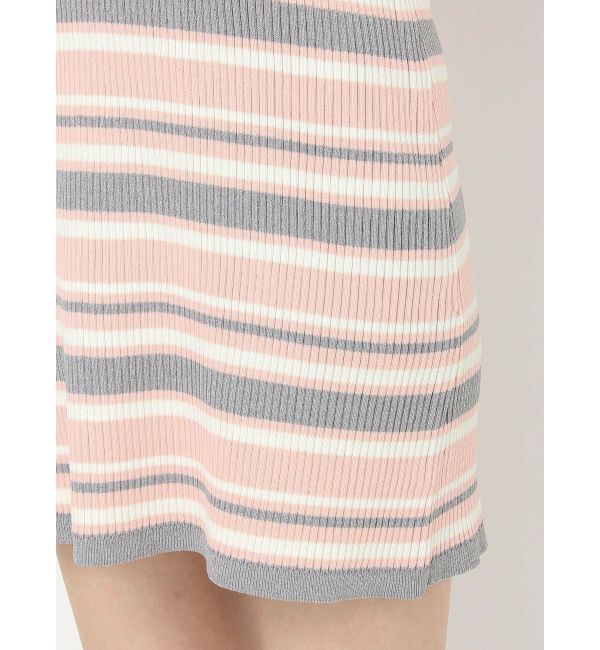 CALNAMUR「マルチボーダーポロニットワンピース」|ワンピース|