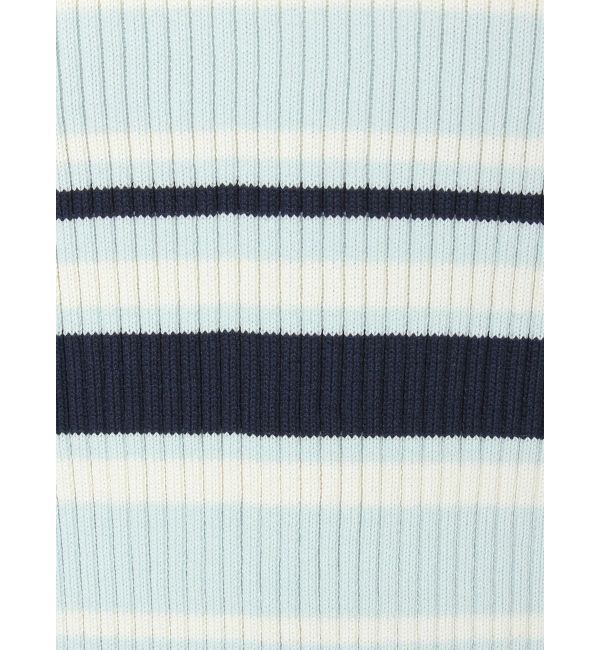 CALNAMUR「マルチボーダーポロニットワンピース」|ワンピース|