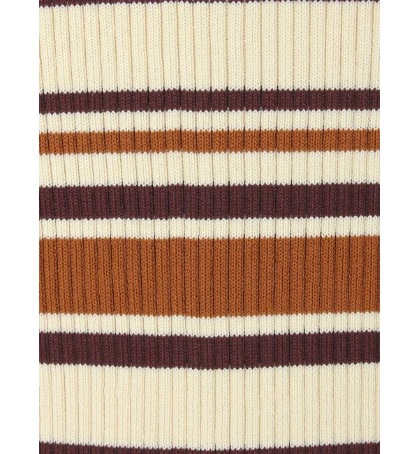 CALNAMUR「マルチボーダーポロニットワンピース」|ワンピース|