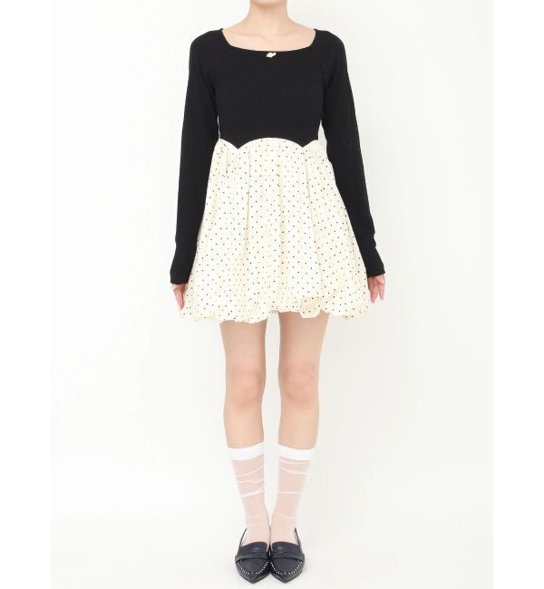 CALNAMUR「ドッキングバルーンミニワンピース」|ワンピース|