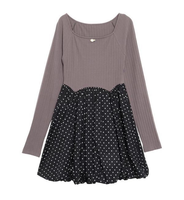 CALNAMUR「ドッキングバルーンミニワンピース」|ワンピース|