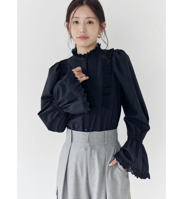 CALNAMUR「コットンフリルレースブラウス」|シャツ・ブラウス|