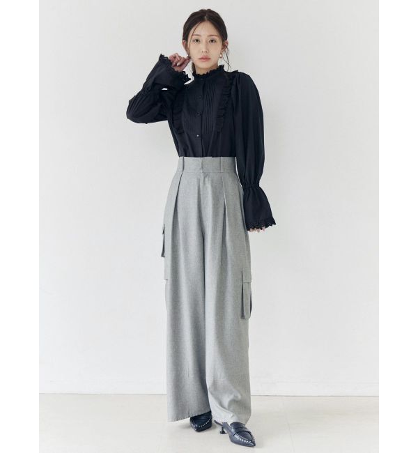 CALNAMUR「コットンフリルレースブラウス」|シャツ・ブラウス|