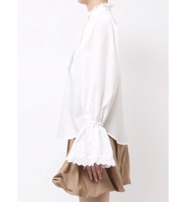 CALNAMUR「コットンフリルレースブラウス」|シャツ・ブラウス|
