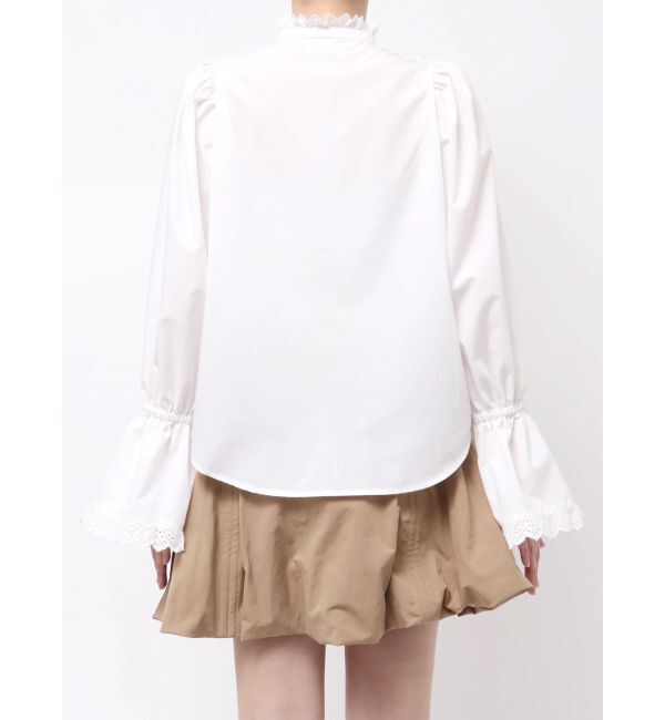 CALNAMUR「コットンフリルレースブラウス」|シャツ・ブラウス|
