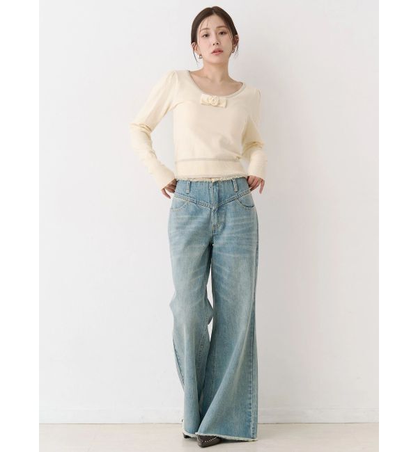 CALNAMUR「ローライズフレアデニムパンツ」|その他|