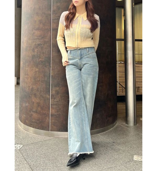 CALNAMUR「ローライズフレアデニムパンツ」|その他|