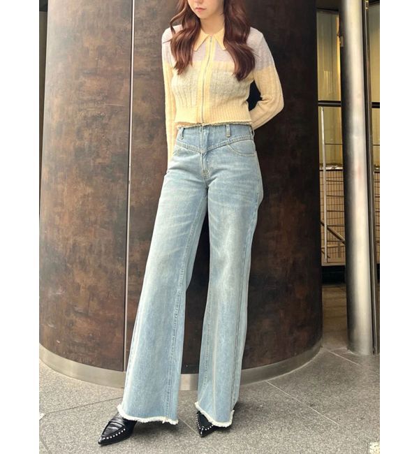 CALNAMUR「ローライズフレアデニムパンツ」|その他|