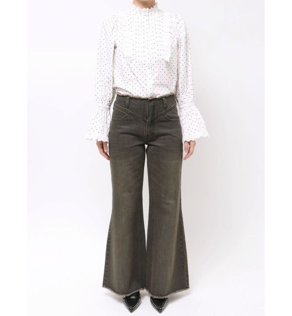 CALNAMUR「ローライズフレアデニムパンツ」|その他|