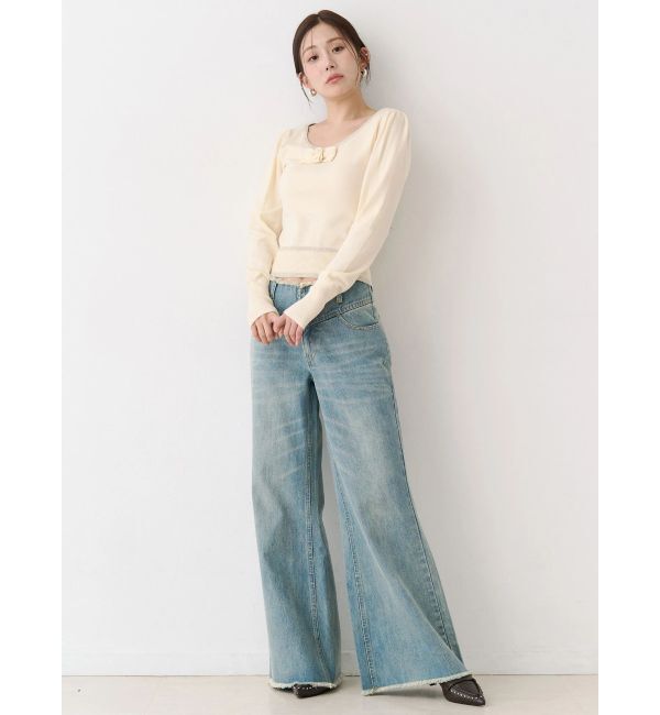 CALNAMUR「ローライズフレアデニムパンツ」|その他|