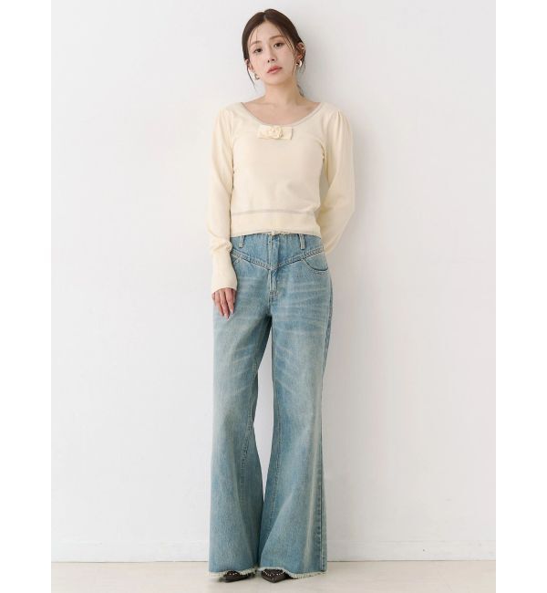 CALNAMUR「ローライズフレアデニムパンツ」|その他|