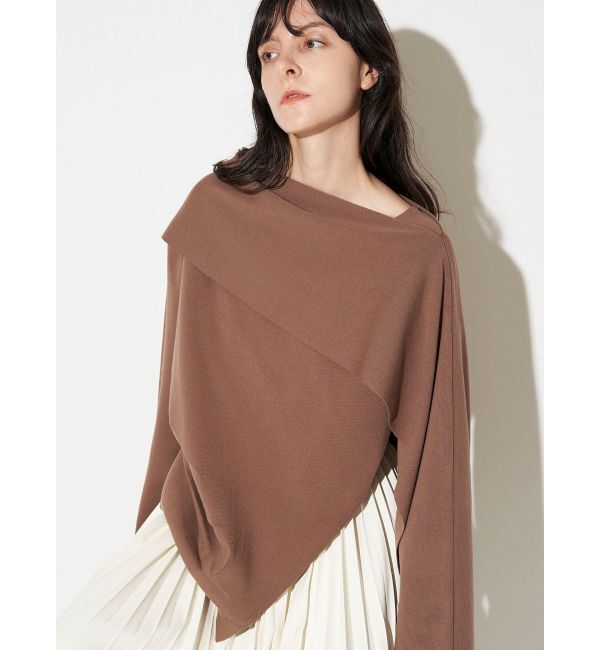 ELENDEEK「ASYMMETRY RAFFLE KT」|ニット・セーター|ブラウン