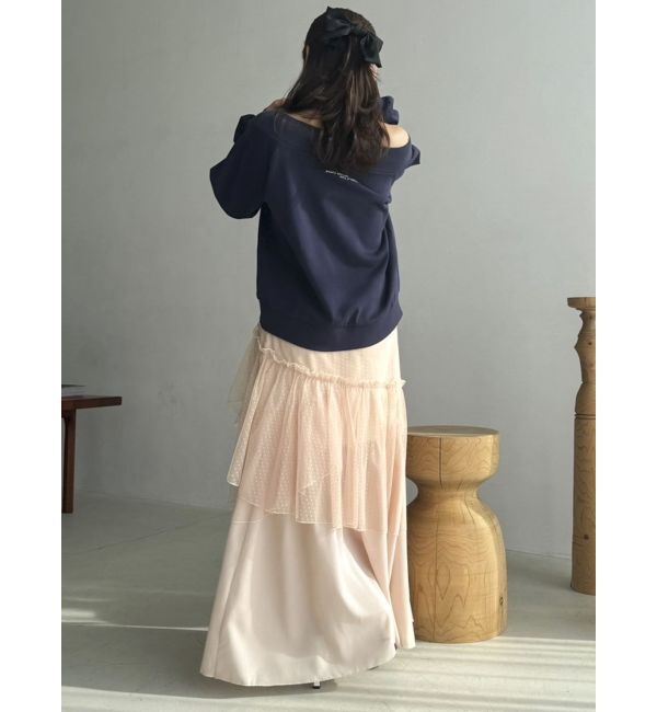 dazzlin「【CALNAMURコラボ】カルミアプリント オフショルダー プルオーバー」|スウェット・ジャージ|