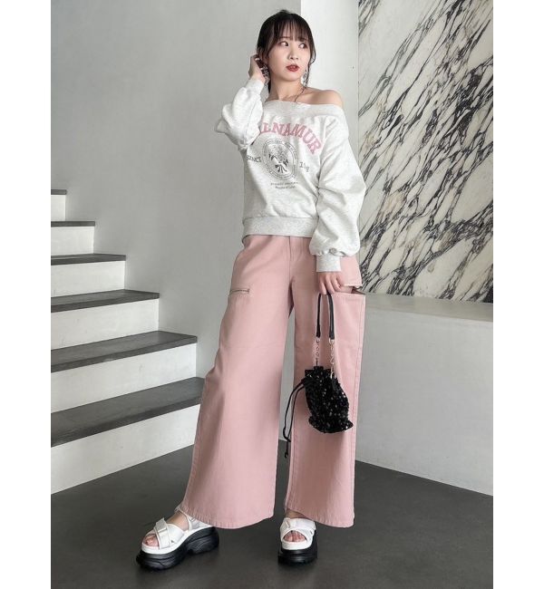 dazzlin「【CALNAMURコラボ】カルミアプリント オフショルダー プルオーバー」|スウェット・ジャージ|