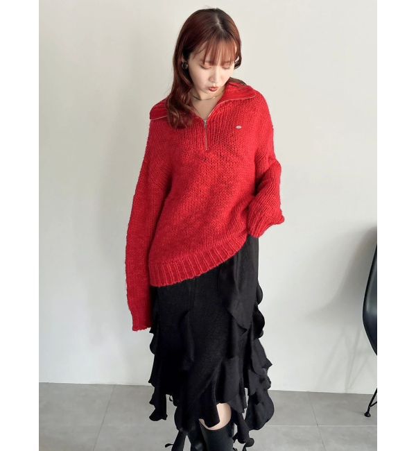 dazzlin「ローゲージジッププルオーバー」|ニット・セーター|