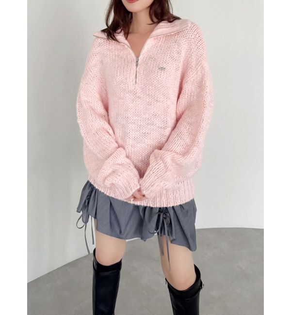 dazzlin「ローゲージジッププルオーバー」|ニット・セーター|