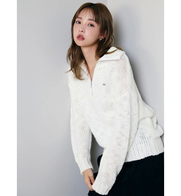 dazzlin「ローゲージジッププルオーバー」|ニット・セーター|