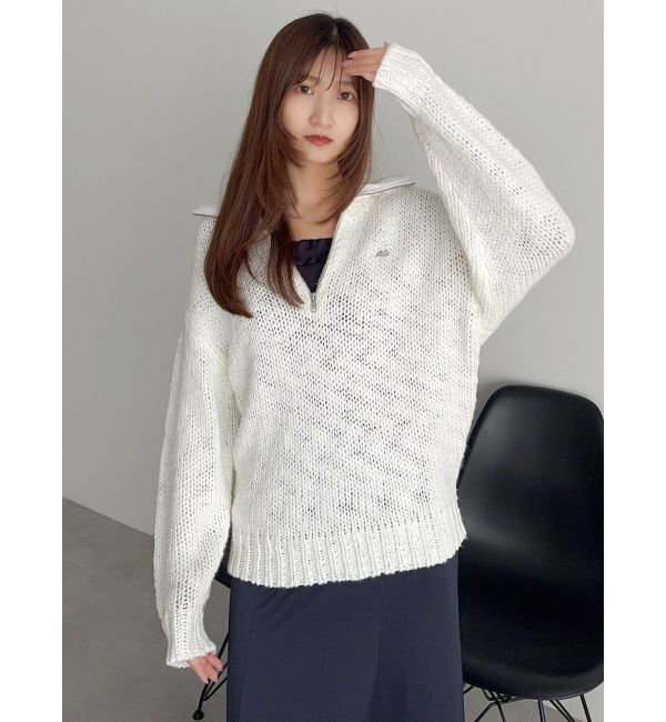 dazzlin「ローゲージジッププルオーバー」|ニット・セーター|