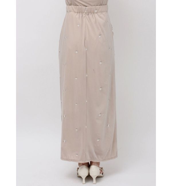 dazzlin「【セットアップ対応】フラワーシシュウベロアスカート」|スカート|