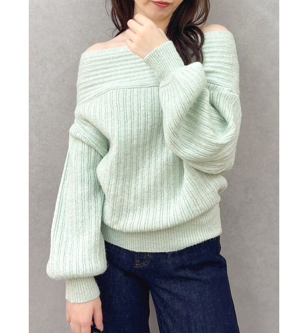 dazzlin「オーバーパステリーニット」|ニット・セーター|グリーン