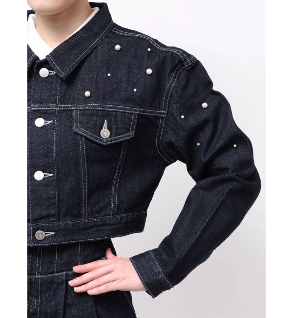 dazzlin「パールデニムショートジャケット」|デニムジャケット|