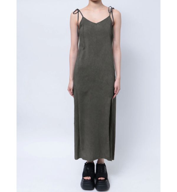 EMODA「ロングスリットキャミソールワンピース」|ワンピース|ブラック