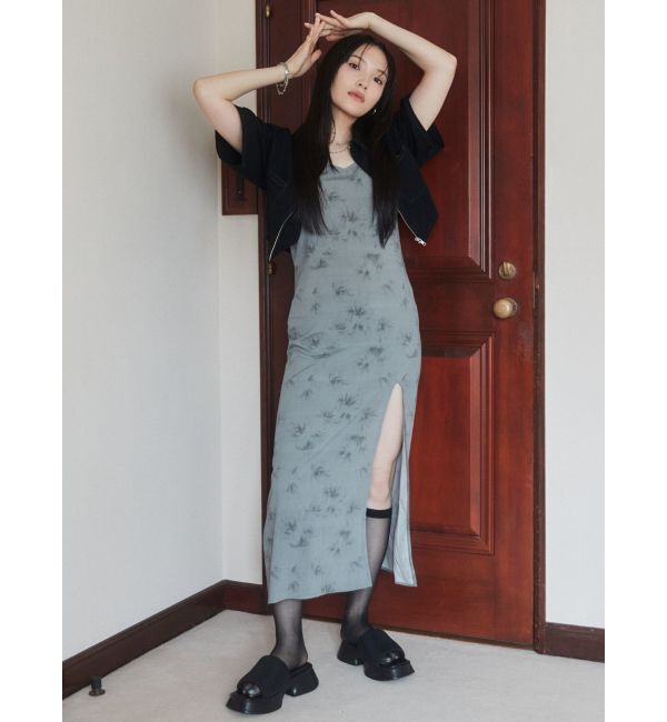 EMODA「ロングスリットキャミソールワンピース」|ワンピース|