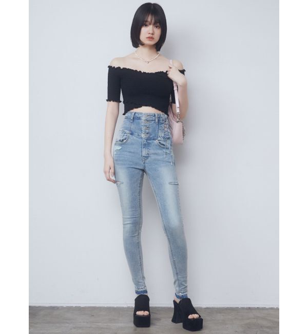 EMODA「フィットクロスバンドトップ」|Tシャツ・カットソー|